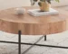 Round wood coffee table