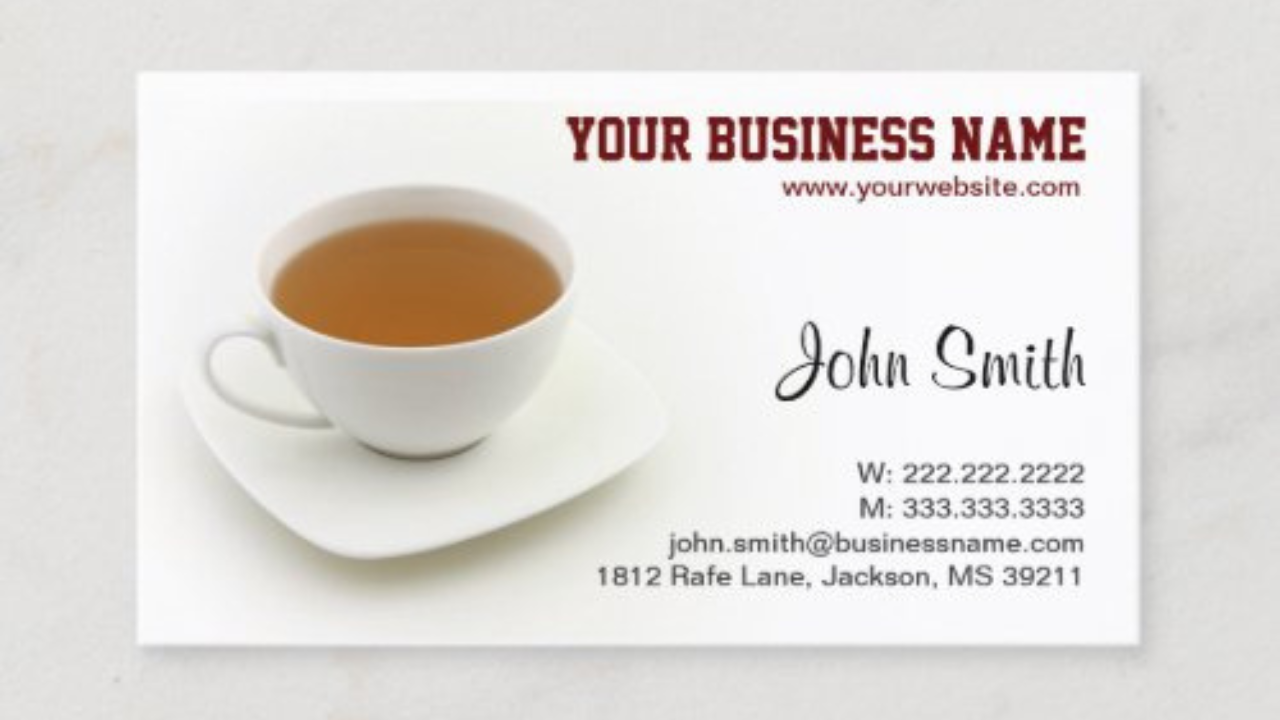 Coffee shop business cards